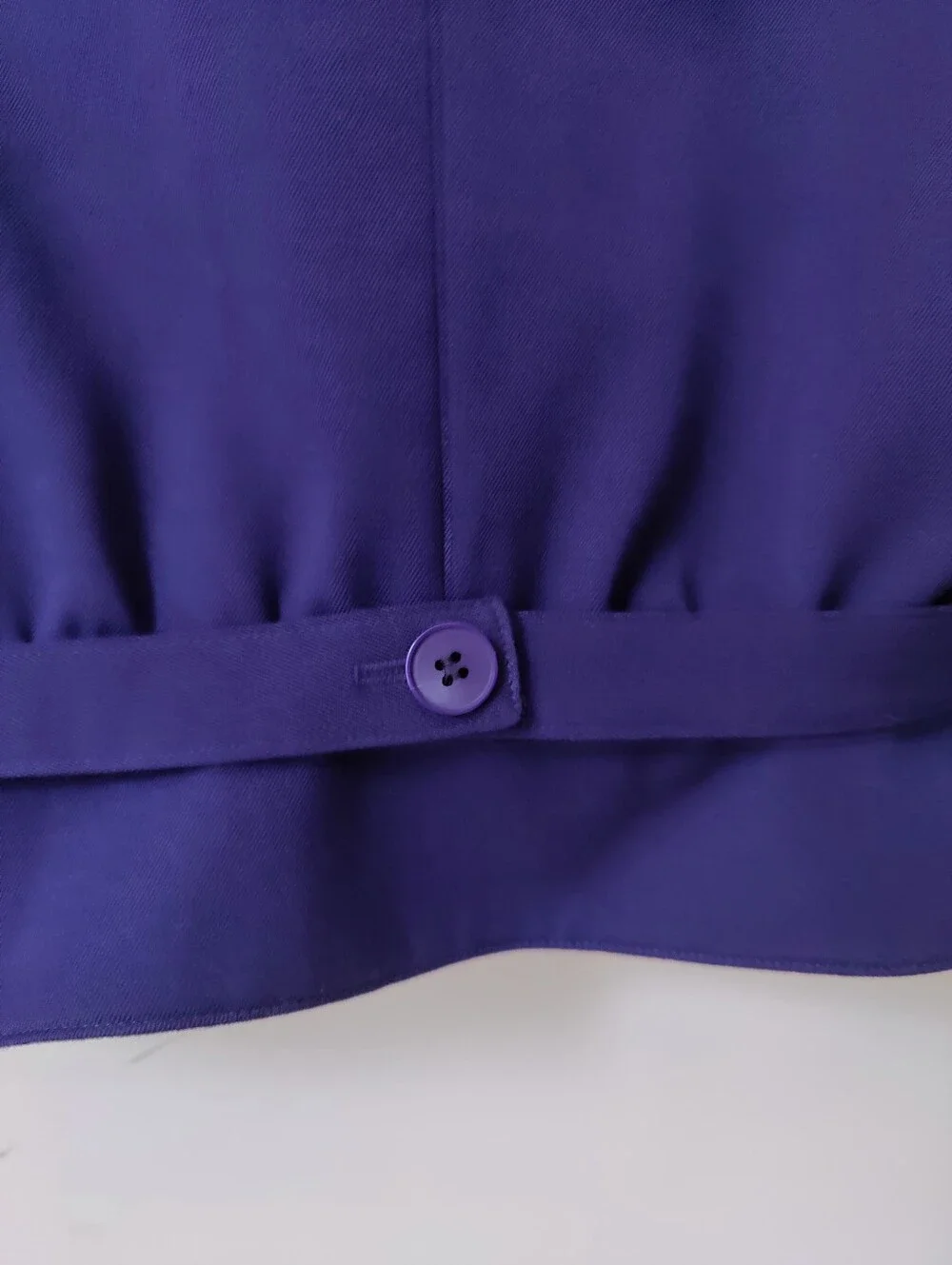Vintage CHRISTIAN DIOR 100% Wool Blazer Sz 4 Blue Purple Separates Womens NWT